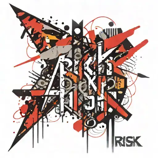 word risk rich tattoo design idea