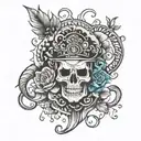 risk rich tattoo design idea