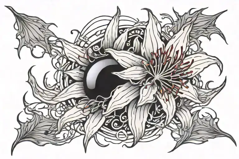 red spider lily flower tattoo tattoo design idea