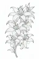 forearm spider lily with clouds surrounding tattoo design idea