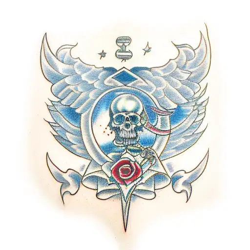 jack of winged hearts  tattoo design idea