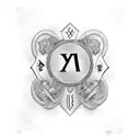 Incorporate roman numerals into a design representing loyalty and strength tattoo design idea