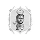 Incorporate roman numerals into a design representing loyalty and strength tattoo design idea