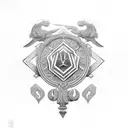 Incorporate roman numerals into a design representing loyalty and strength tattoo design idea