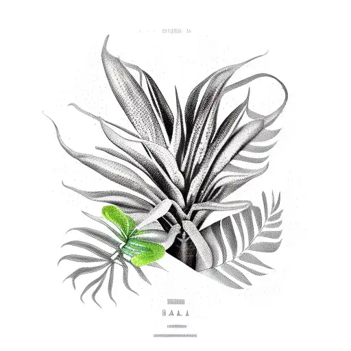 Snake plant with Brasil philodendron with New Zealand fern starting on the wrist and wrapping up the arm tattoo design idea