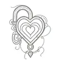 heart shaped lock tattoo design idea