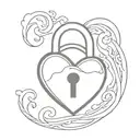 heart shaped lock tattoo design idea