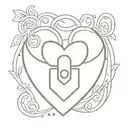 heart shaped lock tattoo design idea
