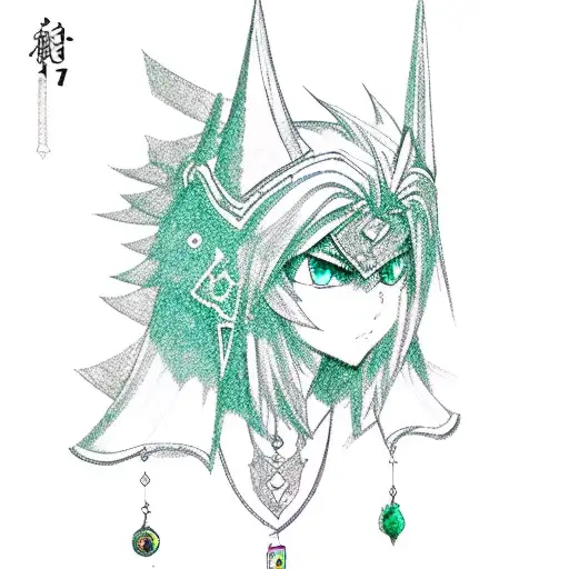 Garnet, Turquoise, Amethyst, Emerald, Final fantasy 7 tattoo design idea