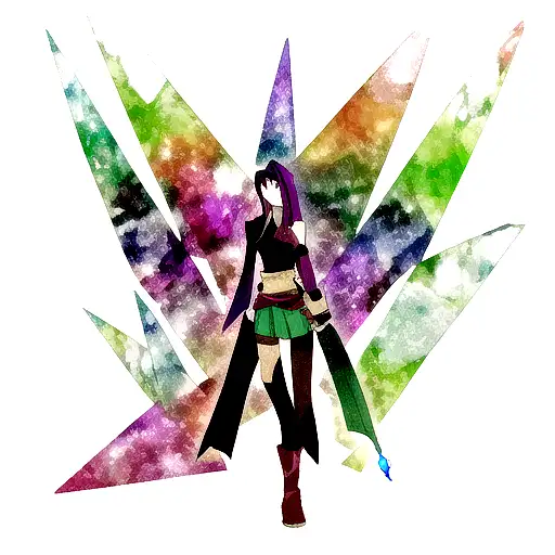 Garnet, Turquoise, Amethyst, Emerald, Final fantasy 7 sword tattoo design idea