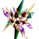 Garnet, Turquoise, Amethyst, Emerald, Final fantasy 7 sword tattoo design idea