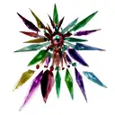 Garnet, Turquoise, Amethyst, Emerald, Final fantasy 7 sword tattoo design idea