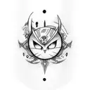 arm sleeve with Sasuke Uchias curse mark pattern and his eternal sharing an eye tattoo design idea