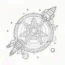 A crochet pattern inspired by NASA's space missions tattoo design idea
