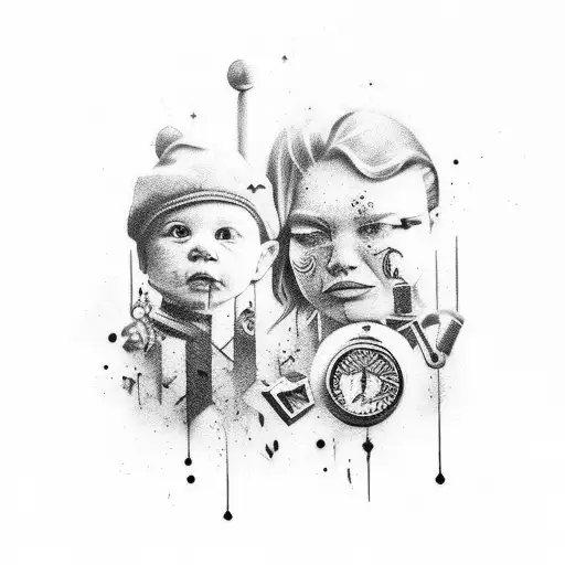 "Familie Alles" urban graffiti style typography tattoo design idea