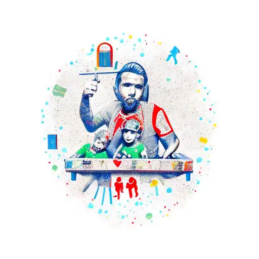 "Familie Alles" urban graffiti style typography tattoo design idea