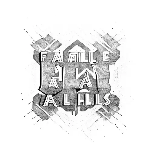 "Familie Alles" urban graffiti style typography tattoo design idea