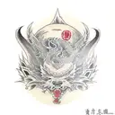 Old yakuza is surfing at dragon tattoo design idea