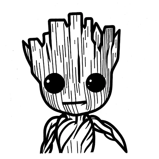 Baby Groot tattoo design idea