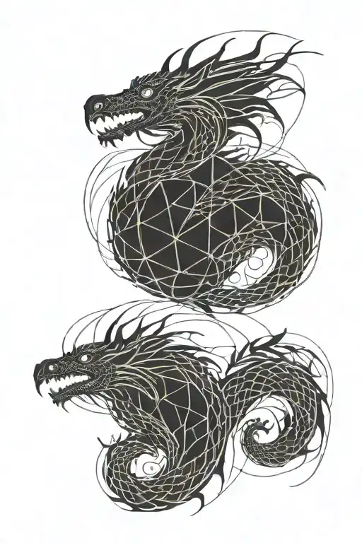 dragon scales tattoo design idea