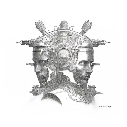 caesar, ship and wisdom tattoo design idea