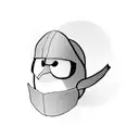 Linux penguin wearing a hacker mask tattoo design idea
