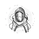 A sketch of a hacker wearing a hoodie with lines of code surrounding them tattoo design idea