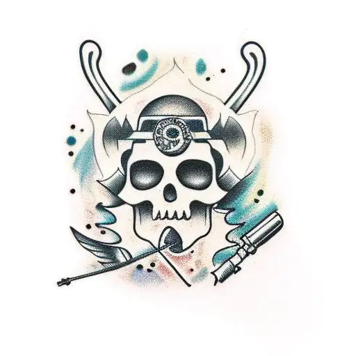 car is a healer tattoo design idea