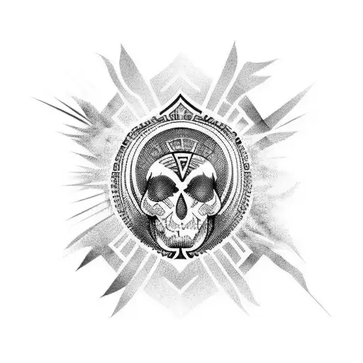 Spinal Tattoo with Roman numerals mix with Jamaican National bird and Samoan pattern design tattoo design idea