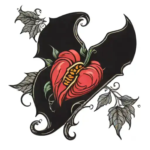 kiss shot acerola orion heart under blade  tattoo design idea