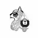 two sisters free liberal beatiful leo and gemini tattoo design idea