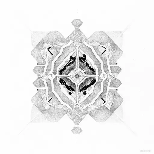 A small mustard seed with intricate patterns tattoo design idea