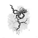 A small mustard seed with a grape vine that will wrap around tattoo design idea