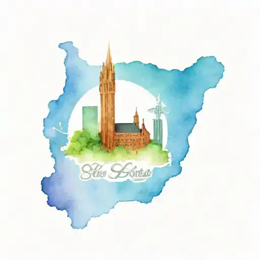 st Louis skyline, Scooby Doo, Mizzou columns, steam engine,  tattoo design idea