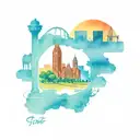 st Louis skyline, Scooby Doo, Mizzou columns, steam engine,  tattoo design idea