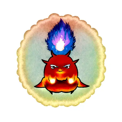 calcifer, estilho studio ghibli  tattoo design idea