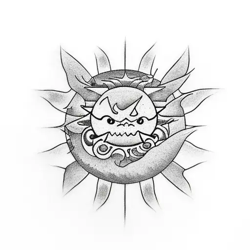 calcifer, estilho studio ghibli  tattoo design idea