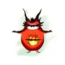 calcifer, estilho studio ghibli  tattoo design idea