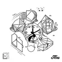 zero o'clock with BTS elements tattoo design idea