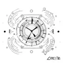 zero o'clock with BTS elements tattoo design idea