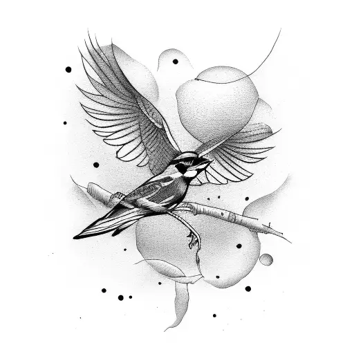 Sparrow tattoo design idea