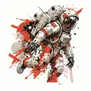 the astronaut who fell out of the spaceship tattoo design idea