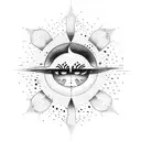 Sun and half moon tattoo design idea