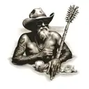 Beach bum relaxing tattoo design idea