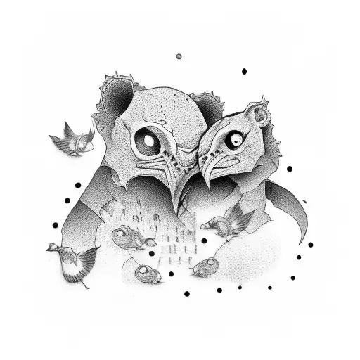 mother and son tattoo design idea