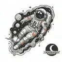 spaceman tattoo design idea