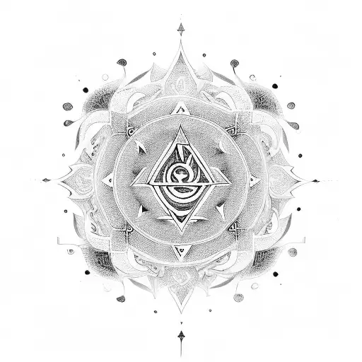 unalome hindu symbol tattoo design idea