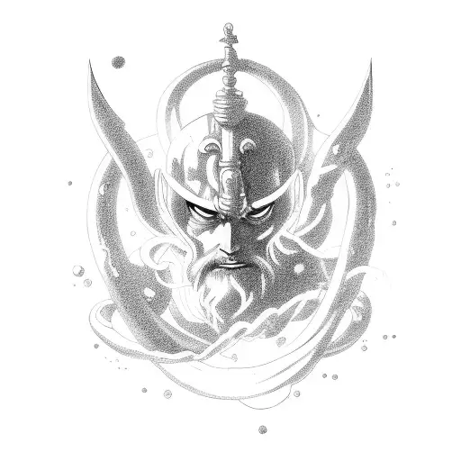 neptune tattoo design idea