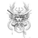 neptune tattoo design idea