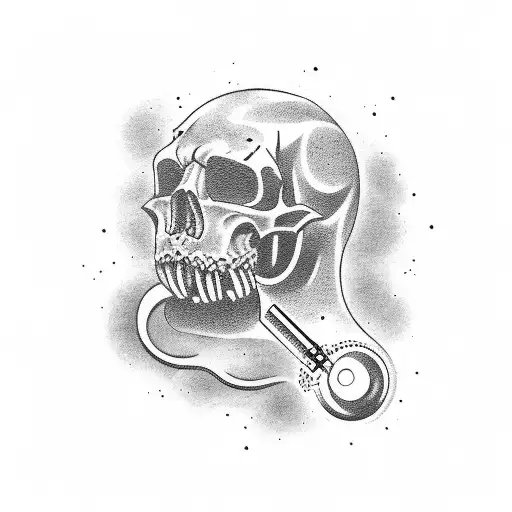 A forearm tattoo incorporating the number 1977 in a  gangsta style tattoo design idea